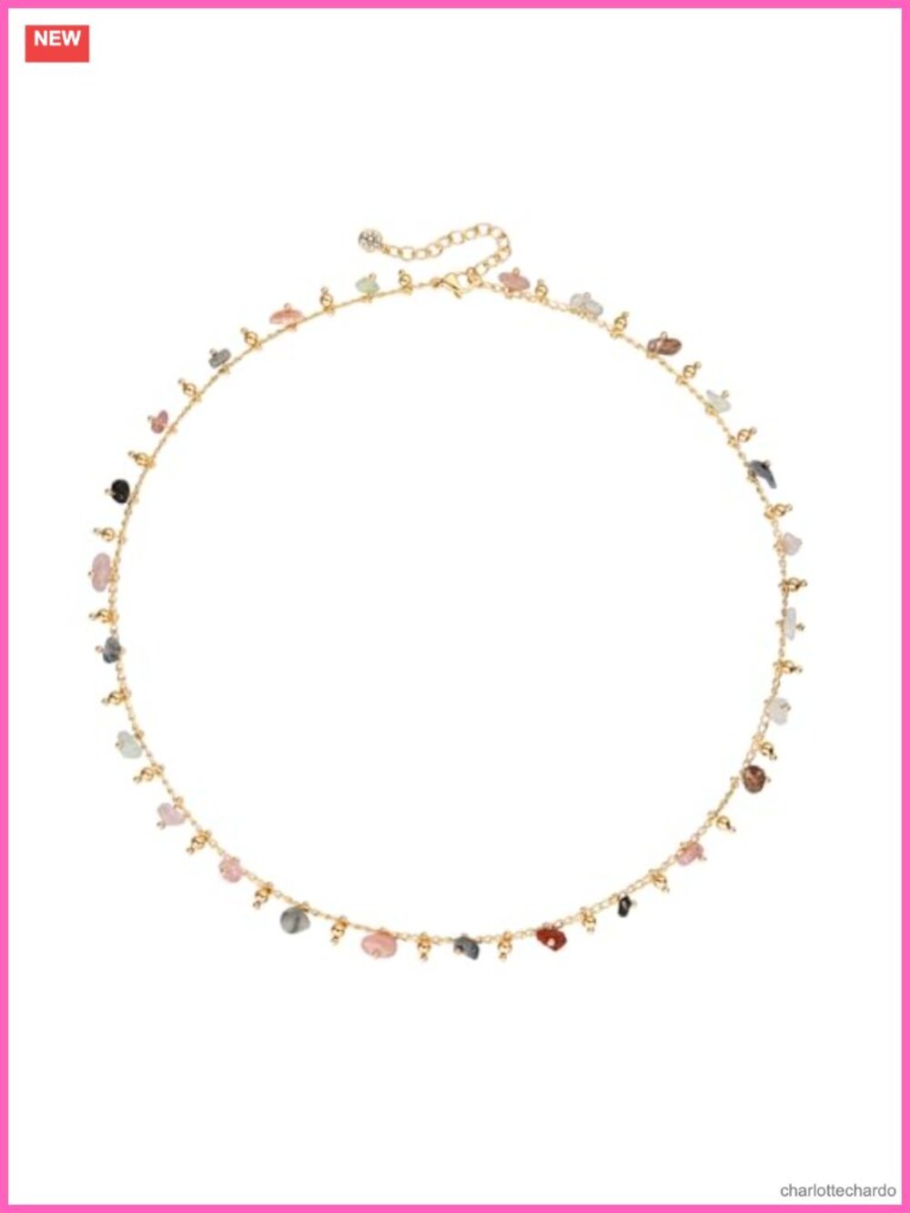 14K Gold Plated Beaded Choker Necklace Dainty Lobster Clasp Womens Jewelry Gift